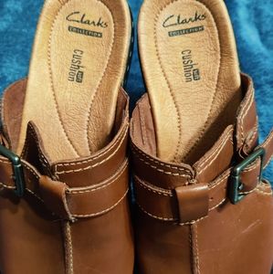 Open Toe leather front buckle comfort Clark's Shoes